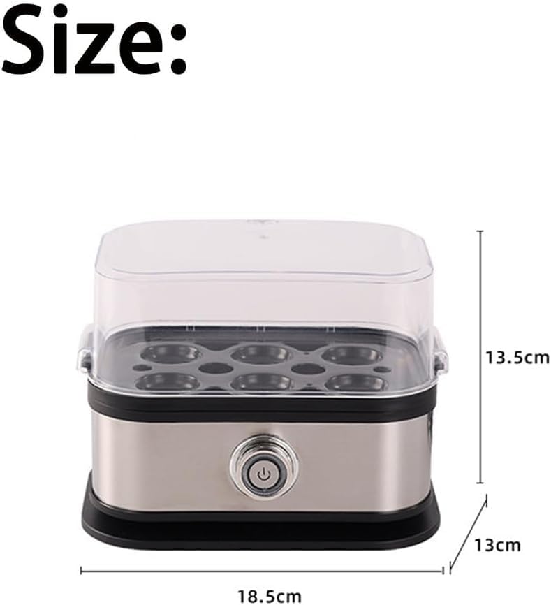 Smart Egg Cooker - Electric Rapid Egg Poacher with Auto Shut-Off | Cooks 6 Eggs Perfectly (Hard, Medium, Soft)