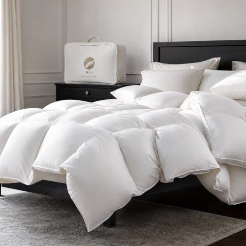 Twin Size White Feather Down Fiber Comforter All Season Ultra Soft Duvet Insert