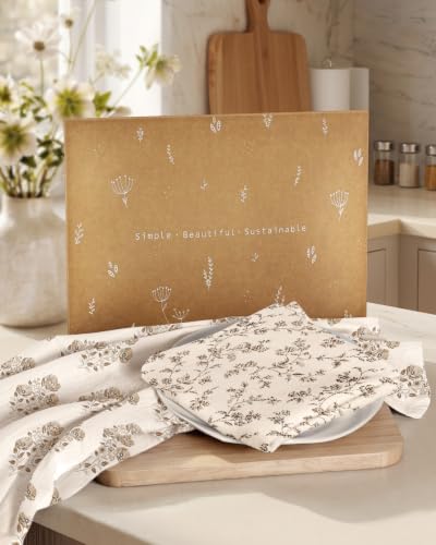 Muted Brown 150GSM Flour Sack Kitchen Towels - Set of 2