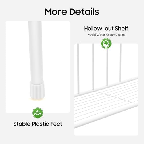 Over-the-Toilet Storage Rack Stand Bathroom Organizer White