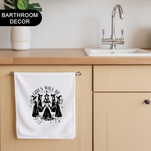 Halloween Dark Academia Witchy Bathroom & Kitchen Towels W-1 - Spooky Gift Set