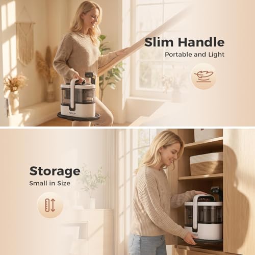 Portable Carpet and Upholstery Steam Cleaner with Multi-Tool Attachments
