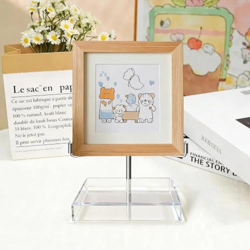Large Crystal Display Stands Set of 2 - Adjustable Acrylic Collectible Holders