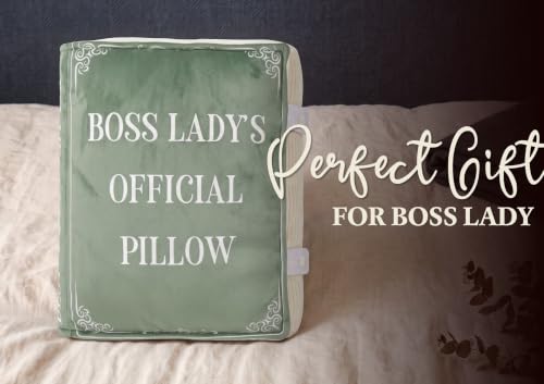 Boss Lady Book Shape Pillow - Gift for Boss Day and Christmas