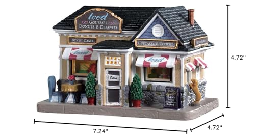 Lemax Iced Dessert Building with Lighted Scene - Holiday Village Decor