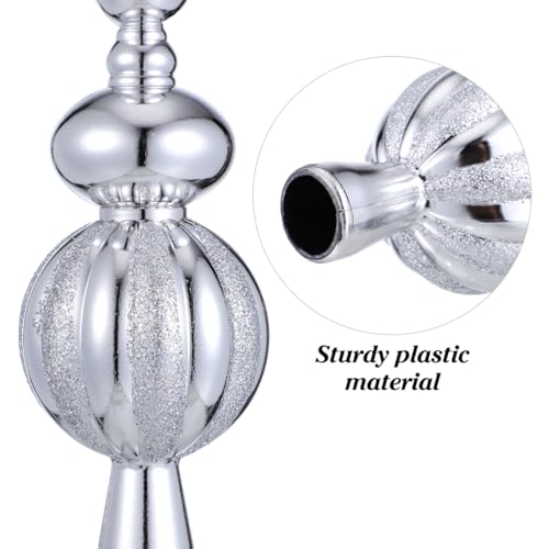 Spherical Christmas Tree Topper Ornament - 9 Inch Plastic Festive Decor
