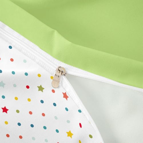 Twin Green Duvet Cover Set with Pillowcase - Solid Microfiber Bedding for Kids & Teens