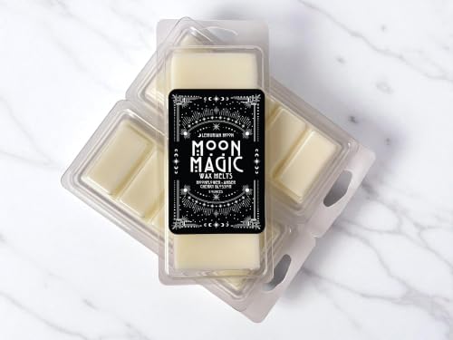 Moon Magic Soy Wax Snap Bar Wax Melts - Moonflower Cherry Blossom Amber - 2 oz, Witchy Rituals & Meditation