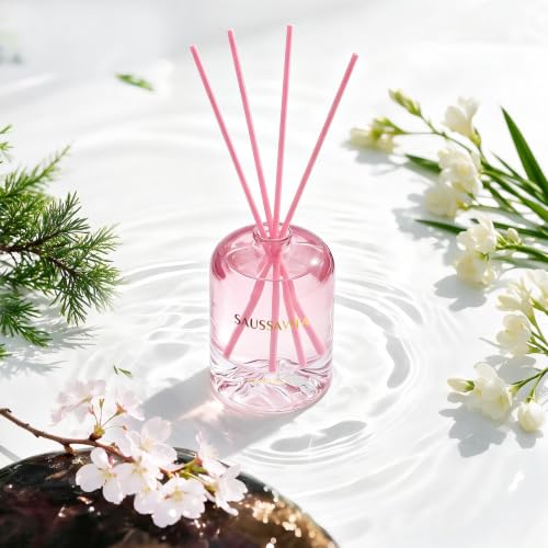 Cherry Blossom Reed Diffuser Set Volcano Design Home Fragrance - 3.28 fl.oz