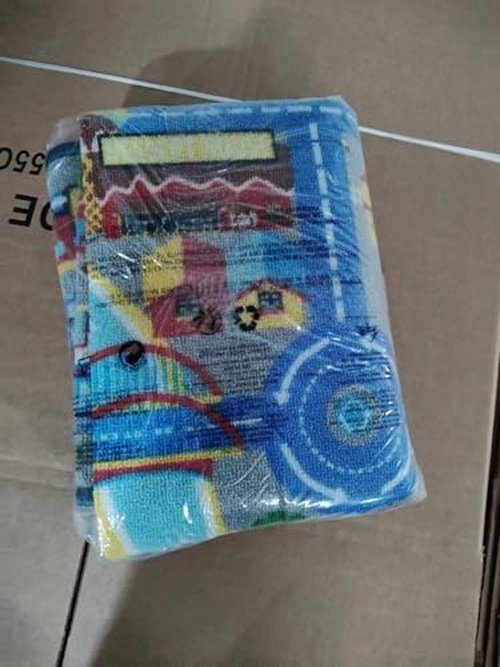 Capslpad Kids Rug 6'6" x 5'0" Educational Learning Kid Play Area Rug Large Traffic Road Cars Rug Play Mat for Kids Toy Nursery Car Carpet for Playroom Living Room Classroom Decor, Blue