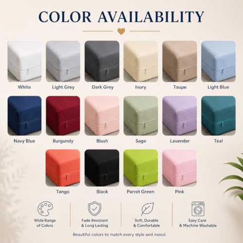 Queen Zipper Fitted Mattress Cover - 8-Inch Deep Microfiber Encasement