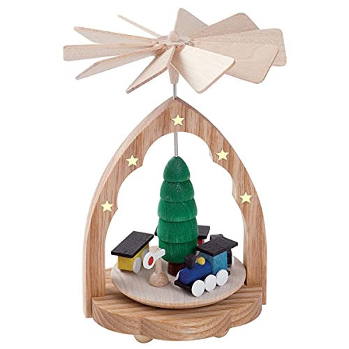 Richard Glaesser Mini Pyramid Train - Traditional German Woodcraft - 4.25 Inch