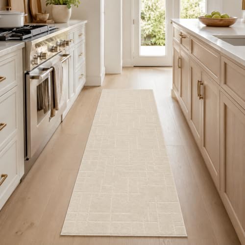 Well Woven Serenity Soft Linen Ivory Extra-Long Hallway Runner Rug 2'2" x 20' Variation