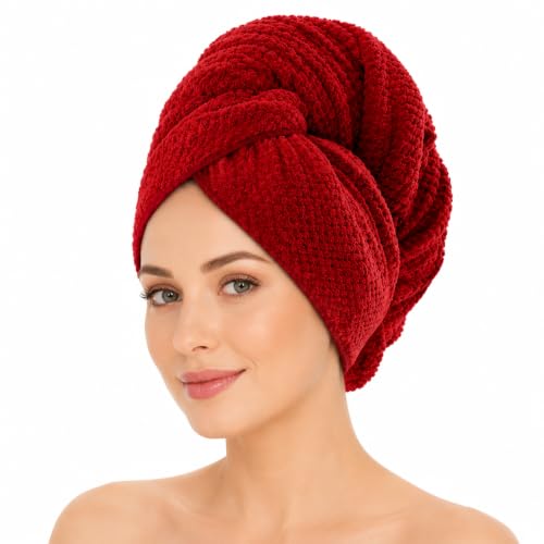 Hair Towel Wrap for Women - Soft, Absorbent Turban for Wet Hair