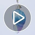Seashell Christmas Ornament - Handblown Spiral Glass Holiday Decor