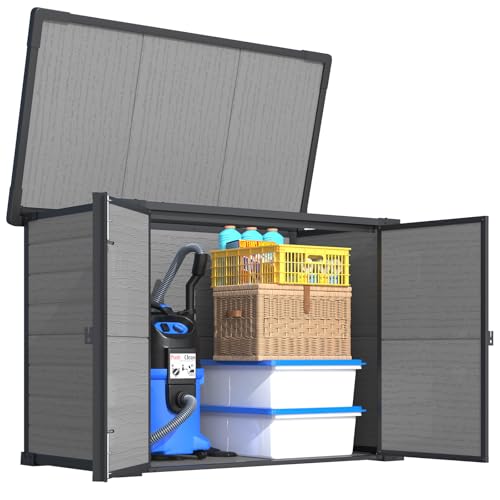 Outdoor Resin Storage Cabinet 23 Cu.Ft Weatherproof Garden Locker