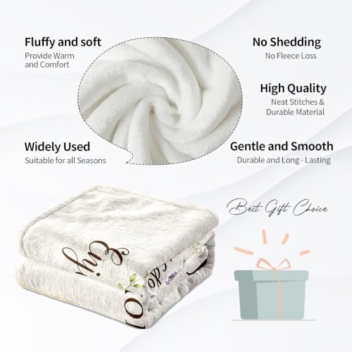 Coworker Retirement Gift Blanket 50 x 60 Inch White Farewell Throw