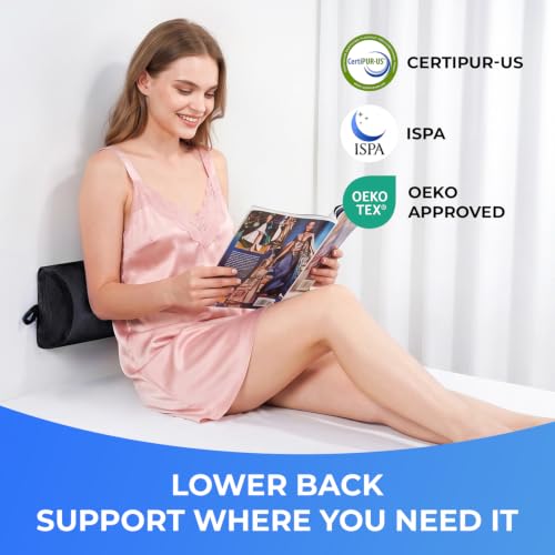 Knee Pillow for Back Sleeping - Memory Foam Leg Support for Back Pain