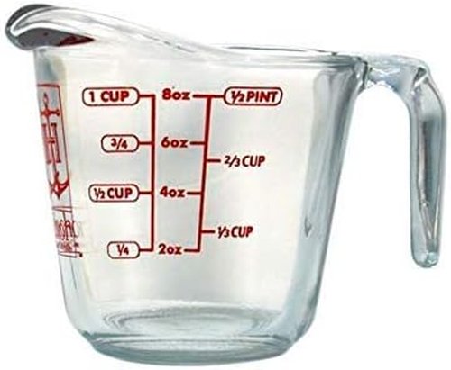 Anchor Hocking 8 Oz Measuring Cup - Durable Glass Design for Precise Measurements