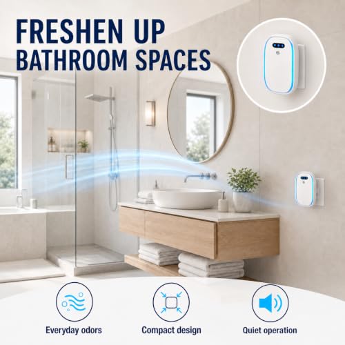 White Plug-In Negative Ion Air Purifier 4 Pack - Odor Eliminator & Quiet Home Freshener