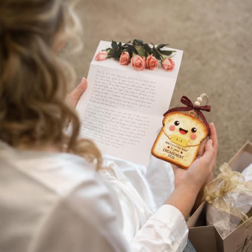 Engagement Keepsake Ornament for Couples - Wooden Toast Design 2026 Christmas Decoration