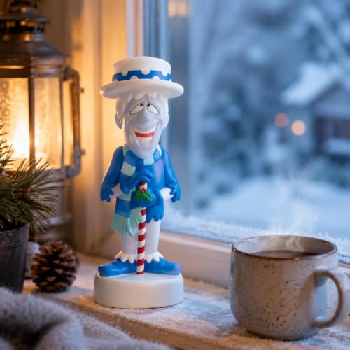 Blue Snow Miser Christmas Decor with LED Lights, Outdoor Blow Mold Figure
