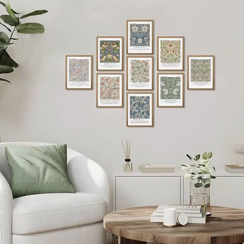 William Morris Wall Art Bible Verse Prints Christian Canvas Wall Decor 8x10 Framed - William Morris Prints