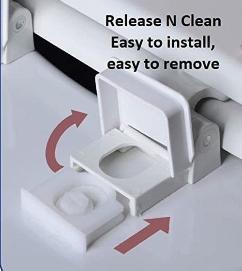 Bath Décor 2Q1E6-20 Deluxe Slow Close Plastic Toilet Seat with Vari Adjust Lok-Down R'N'C Hinge and Quik-Lok Mounting Hardware, Elongated, Venetian Pink