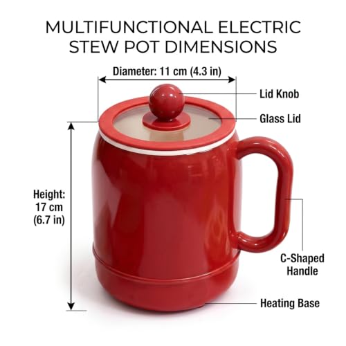 Multi-Function Portable Electric Stewing Cup - 6-in-1 Mini Cooker with 27oz Capacity - Variation B