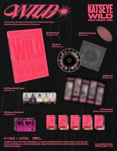 KATSEYE Wild EP Album - Standard Wild Heart Version, K-Pop Music CD