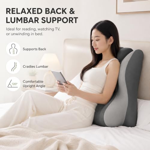 Memory Foam Wedge Pillow for Couples Support & Positioning