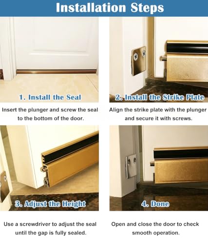 Brown Surface Mount Automatic Door Sweep 30 in Aluminum Seal for Small Animals