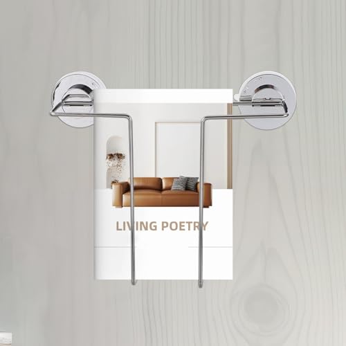 Stainless Steel Wall-Mount Magazine Holder with Suction Cup