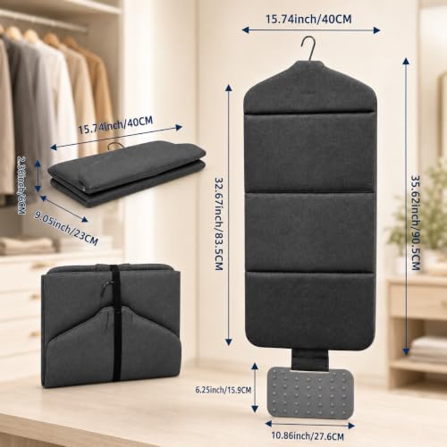 Foldable Clothes Steamer Board 35.62 x 15.75 Inch Portable Ironing Mat with Silicone Rest