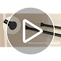 2 Pack Adjustable Tension Shower Curtain Rods 18-36 inch Black No Drilling
