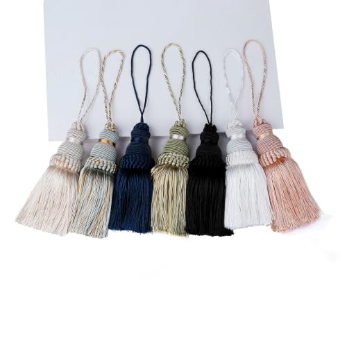Navy Decorative Tassel with Loops 9.5 Inch Pack of 2 - Home Decor