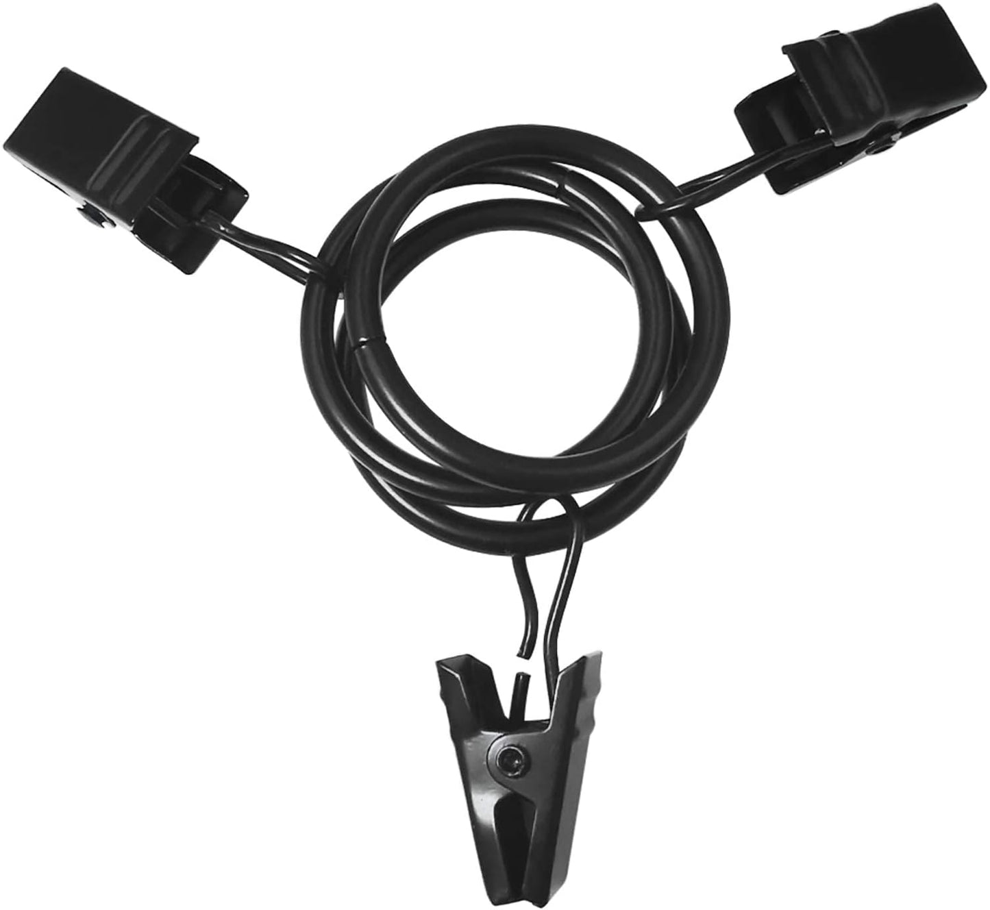 Skiennix 44 Pack Metal Curtain Rings - Durable Drapery Clips with 1-Inch Inner Diameter | Fits 5/8-Inch Rods, Black