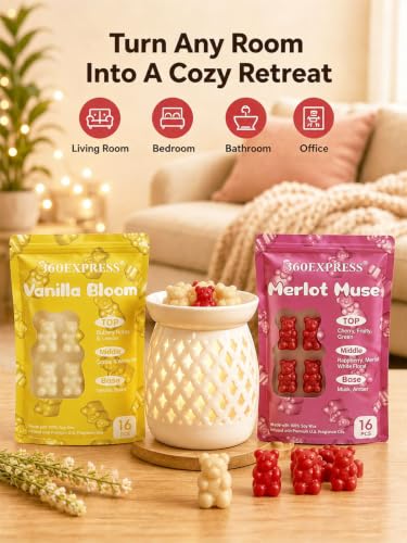 Fall Wax Melts with Strong Scents - Mixed Fragrance Set, Bear Shapes