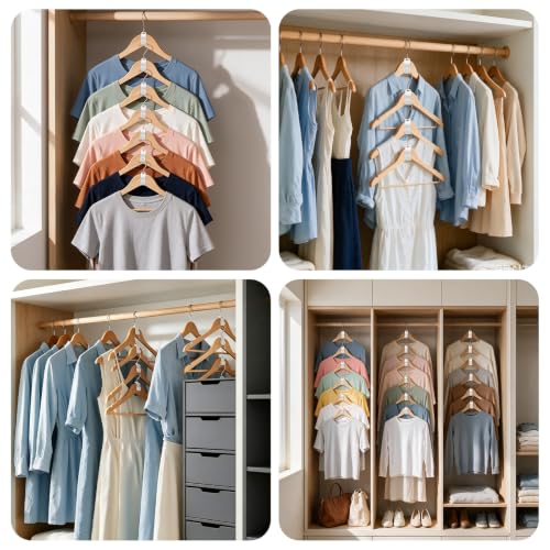 60 Pack Space Saving Hanger Connector Hooks for Closet Organization