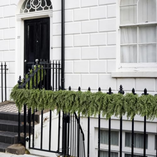 9 Ft Real Touch Cedar Garland for Mantle - Artificial Xmas Decor - Variation of THIS listing
