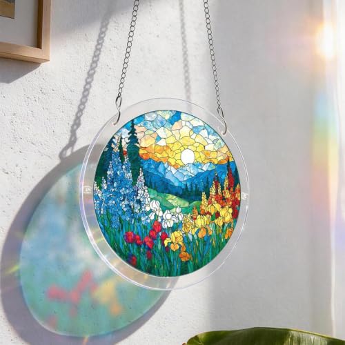 Starry Night Pug Suncatcher Puzzle - Crescent Moon Acrylic Art, 7.4 Inch Variation of this listing