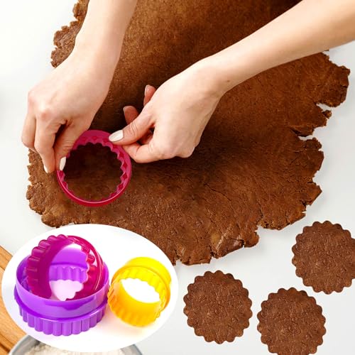 Round Cookie Cutter Set 6 Sizes Plastic Baking Cutters Kitchen Utensils Variation of THIS Listing
