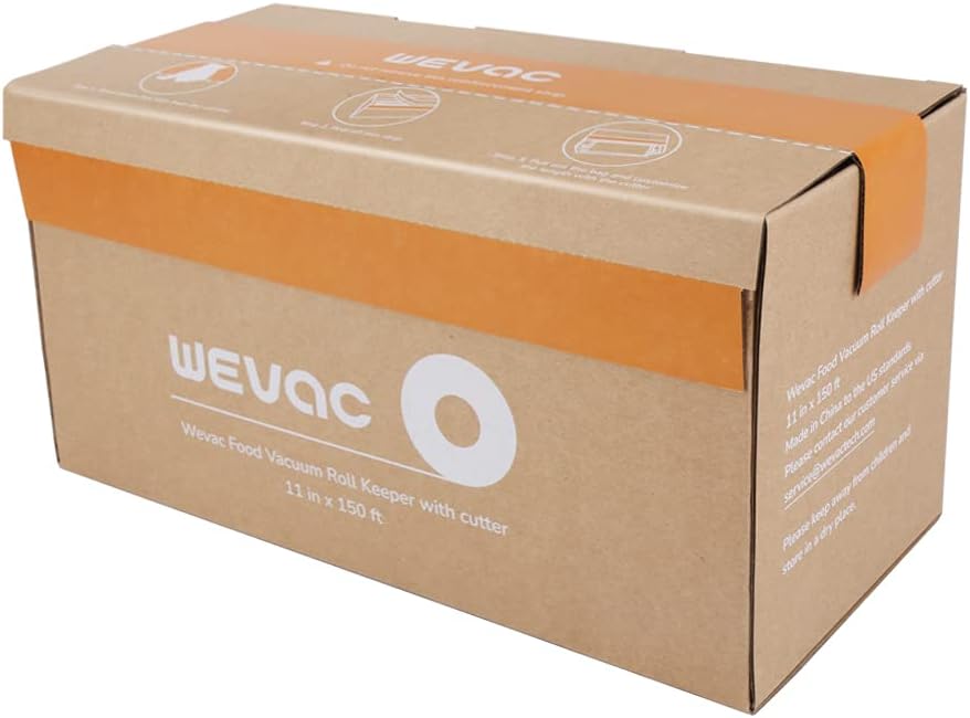 Wevac Food Vacuum Seal Roll - 11” x 150’ with Cutter | BPA-Free, Ideal for Meal Prep & Storage