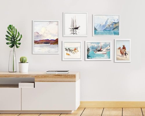 LaVie Home 8x10 Picture Frames - Set of 12 Classic White Frames for Wall Mount Display
