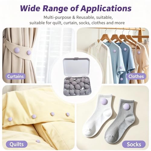 20 Down Comforter Clips for Bedding & Cushions - Gray