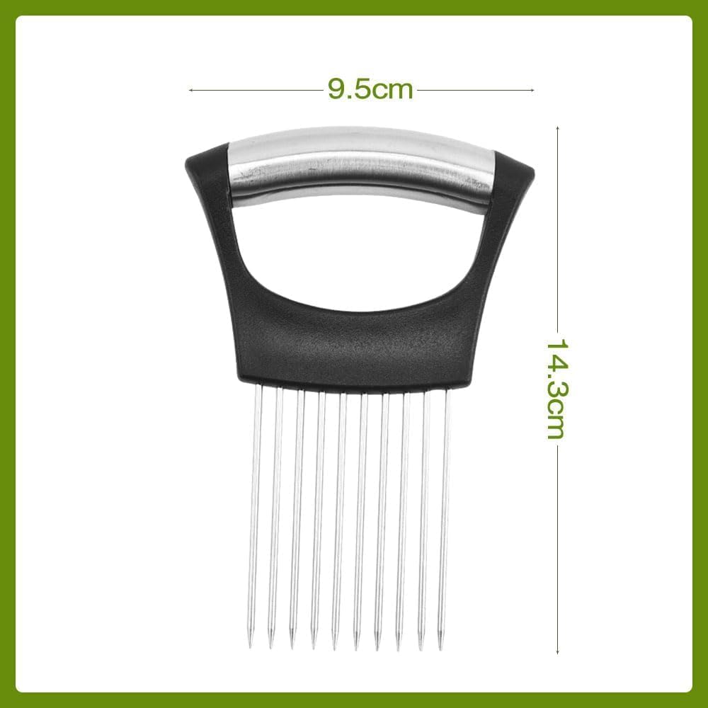 Skiennix Onion Holder - Stainless Steel Vegetable Cutter for Easy Slicing of Fruits & Veggies