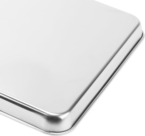 LEXININ Stainless Steel Baking Sheets - 4-Piece Cookie Pan Set, 17 x 12 x 1 Inch, Durable & Oven Safe