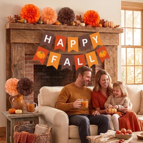 Fall Party Decorations Set for Thanksgiving Harvest - Actilize, 23-Piece Fall Theme