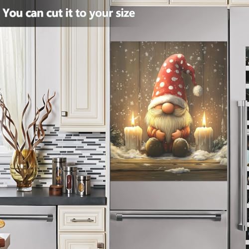 Christmas Cute Gnome Dishwasher Magnet Cover 23x26in Reusable Kitchen Decor