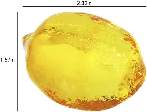 JOONOR Crystal Lemon Figurine - Elegant Glass Paperweight for Home & Office Decor | Perfect Gift for Any Occasion